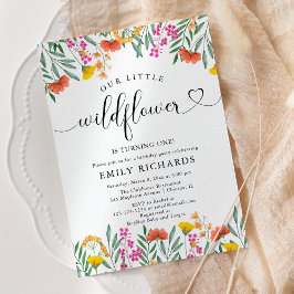 Invitación Elegante bebé de flores silvestres fiesta de prime
