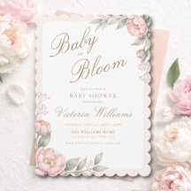 Elegante Bebe en Flor Niña Baby Shower