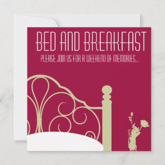 Invitación Elegante Bed and Breakfast de fin de semana