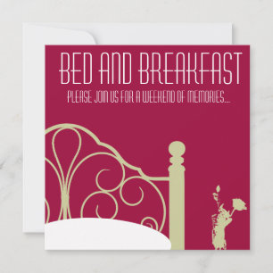 Invitación Elegante Bed and Breakfast Weekend