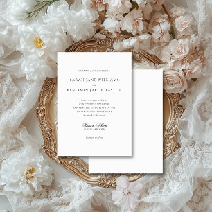 Invitación Elegante Bella Artes Vintage Boda Europeo