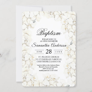 Invitación Elegante Belleza Marco de orquídeas blancas