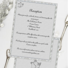 Invitación Elegante Bells de plata detalles de la recepción d