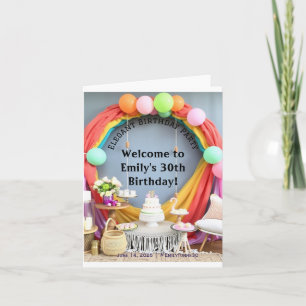 Invitación Elegante bienvenida a la fiesta de cumpleaños
