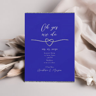 Invitación Elegante bienvenida Royal Blue