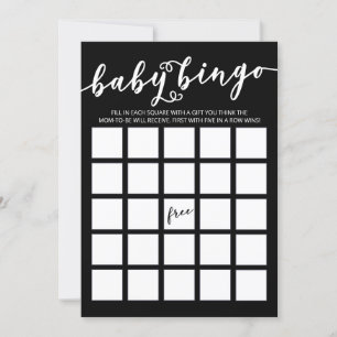 Invitación Elegante Bingo Baby Shower
