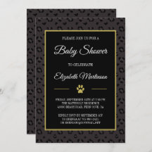 Elegante Black Panther Leopard Spots Baby Shower