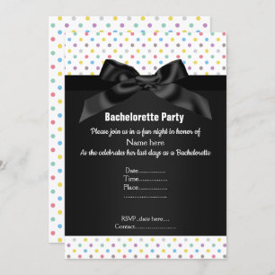 INVITACIÓN ELEGANTE BLANCO NEGRO PINTADO DE BACHELORETTE