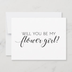 Invitación Elegante Blanco Negro Serás Mi Niña Flor