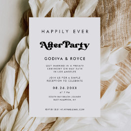Invitación Elegante blanco y negro Feliz para todos los fiest