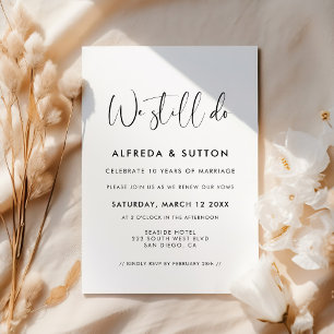 Invitación Elegante blanco y negro Seguimos haciendo renovaci