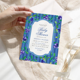 Invitación Elegante Blueberry Berry Sweet Baby Shower