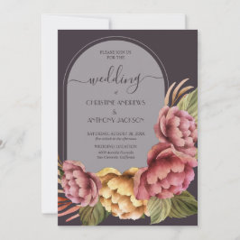 Invitación Elegante Boda acuarela floral