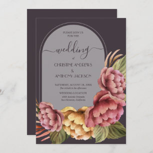 Invitación Elegante Boda acuarela floral