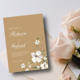 Invitación Elegante Boda acuarela floral