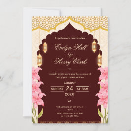 Invitación Elegante Boda Árabe