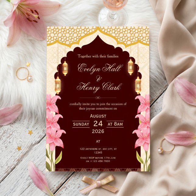Invitación Elegante Boda Árabe (Subido por el creador)