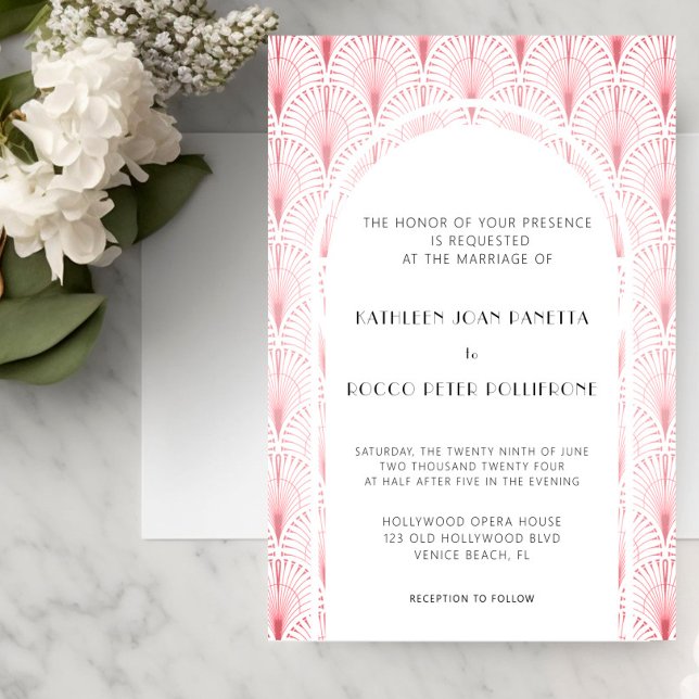 Invitación Elegante Boda Art Deco (Subido por el creador)