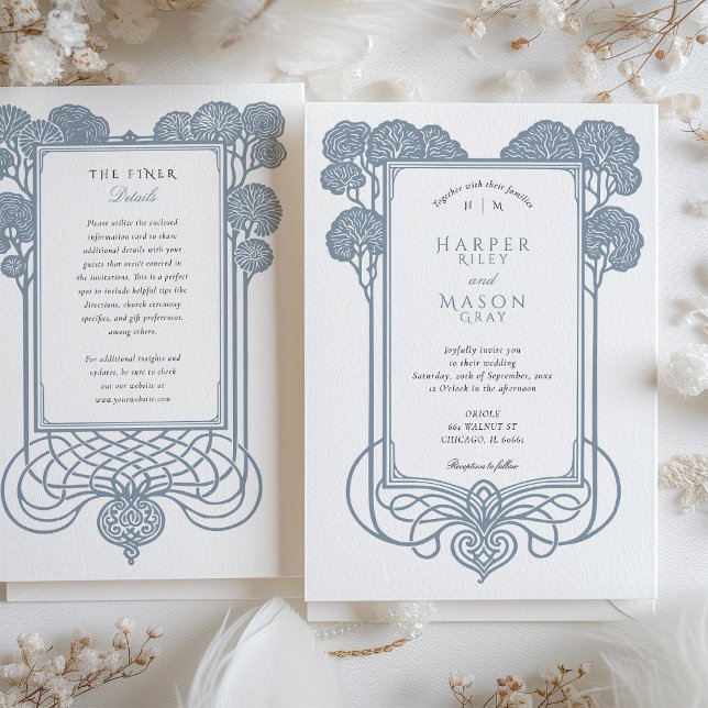 Invitación Elegante Boda Art Decó Tree (Subido por el creador)