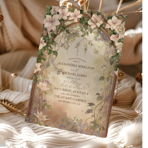 Invitación Elegante Boda Art Nouveau