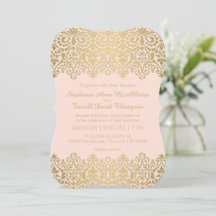 Elegante Boda Art Nouveau Gold Lace