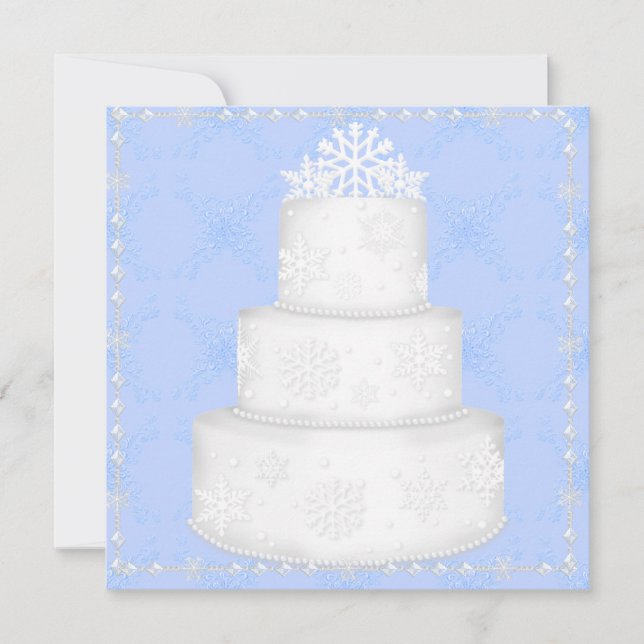 INVITACIÓN ELEGANTE BODA AZUL CAKE TOPPER INVITATION (Anverso)