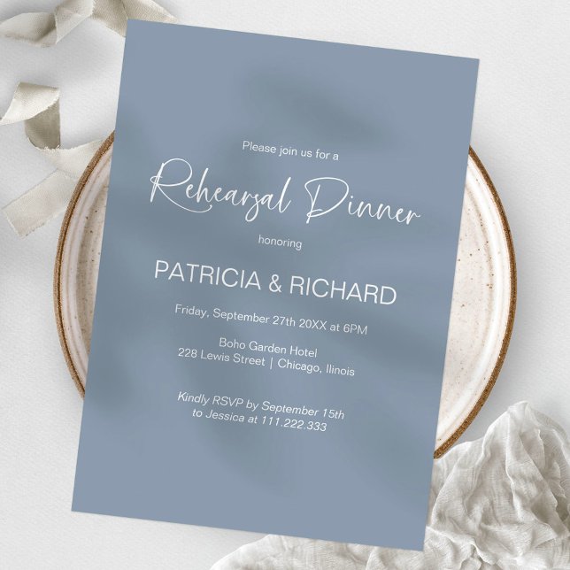 Invitación Elegante Boda azul turquesa cena (Subido por el creador)