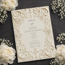 Elegante Boda Barroca de Estilo Estampado en Marfi
