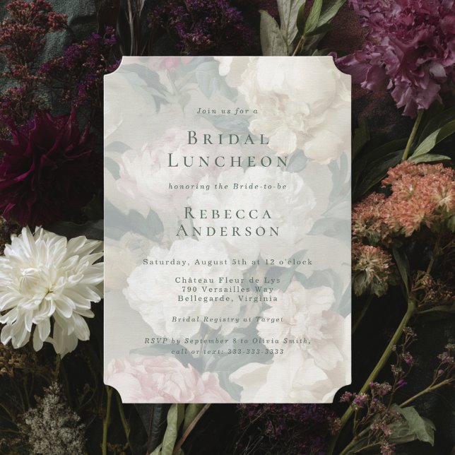 Invitación Elegante Boda barroco floral  Bridal Ducha (Subido por el creador)