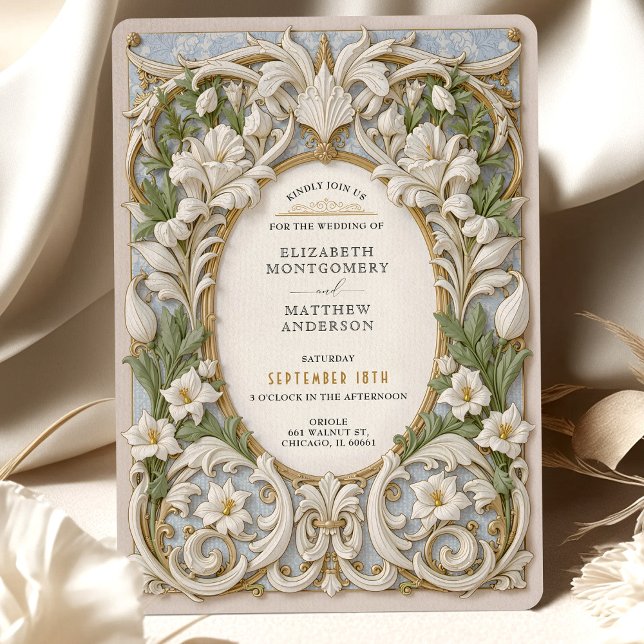 Invitación Elegante Boda barroco ornato rococo (Subido por el creador)