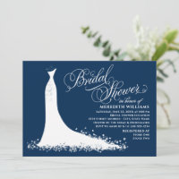 Elegante Boda blanco azul de la marina con ducha d
