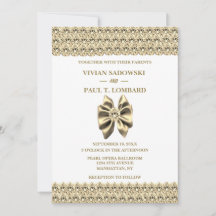 Elegante Boda blanco del diamante dorado