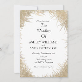 Invitación Elegante Boda Blanco Elegante De Oro Grass