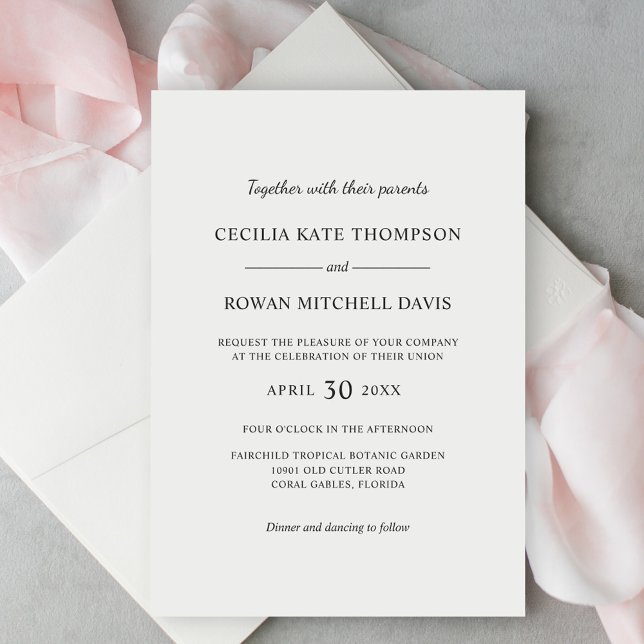 Invitación Elegante Boda blanco y negro (Subido por el creador)