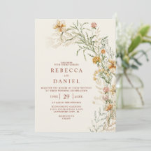 Elegante Boda Bohemia Floral Terracota y Beige