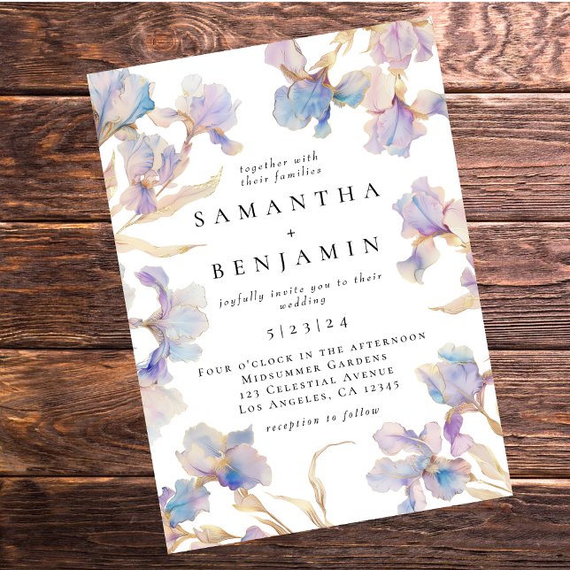Invitación Elegante Boda Boho Iris (Subido por el creador)