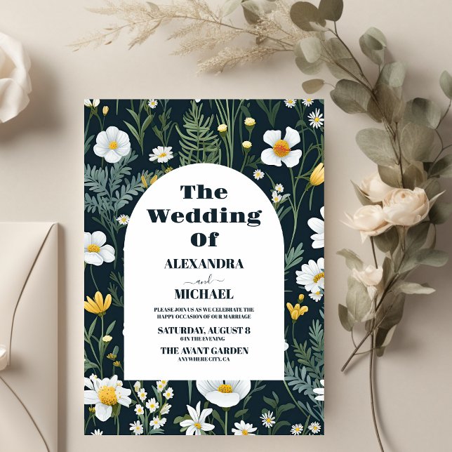 Invitación Elegante Boda Boho Wildflower (Subido por el creador)
