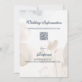 Invitación Elegante Boda Botánica Romántica con Letra Script