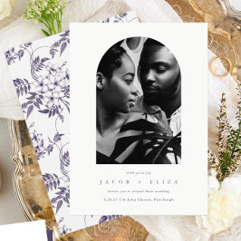 Invitación Elegante Boda botánico de arcos de fotos florales