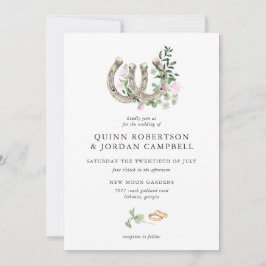 Invitación Elegante Boda botánico de Clover Horseshoes