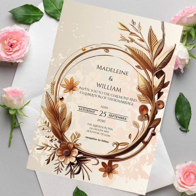 Invitación Elegante Boda Botánico de Lujo (Subido por el creador)