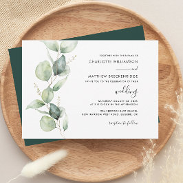 Invitación Elegante Boda botánico Eucalyptus