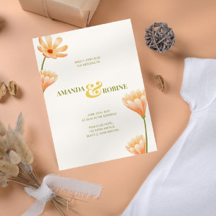 Invitación Elegante Boda Botánico Floral