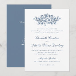 Invitación Elegante Boda Botánico Vintage