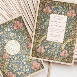 Invitación Elegante Boda botánico William Morris