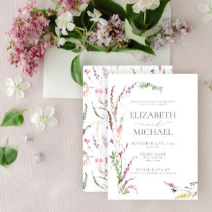 Invitación Elegante Boda Brunch con Floral Floral Floral