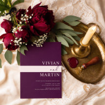 Elegante Boda Carmesí Real Todo en uno QR