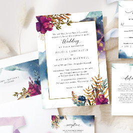 Invitación Elegante Boda Celestial Formal Mystic Garden