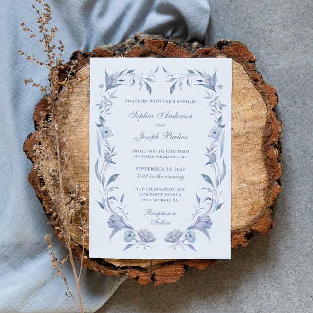 Invitación Elegante Boda Chinoiserie azul claro (Subido por el creador)