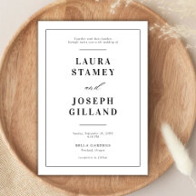 Elegante Boda clásico blanco y negro